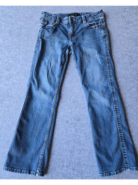 Calvin Klein Women's Jeans Lean Boot Size 10 Flap Back Pockets Mid Rise (30x28)